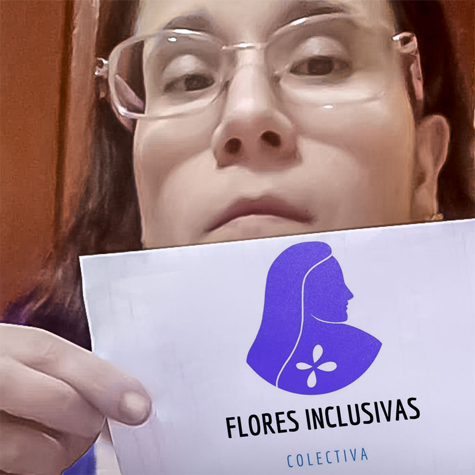 Mayela Mosqueda, integrante de la Colectiva Feminista Flores Inclusivas